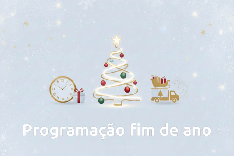 imagem destacando decoração natalina e a programação de final de ano da Casa do Imã